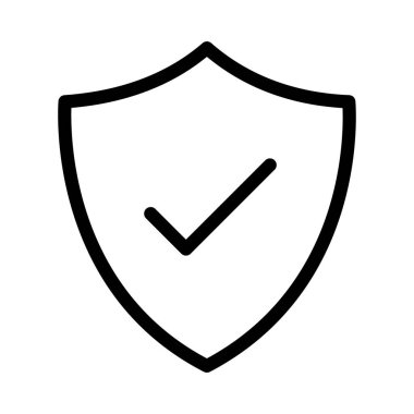 güvenli ince çizgi vektör simgesi