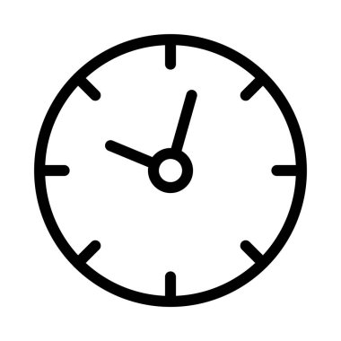 Saat ince çizgi vektör simgesi