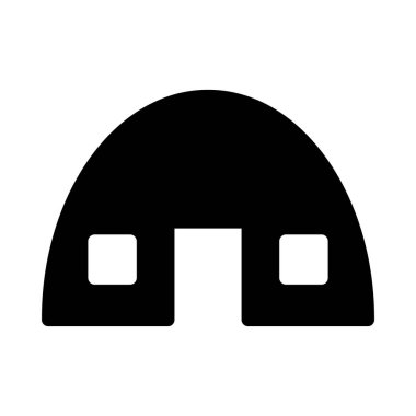 fabrika glyph düz vektör simgesi