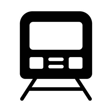 raylı glyph düz vektör simgesi