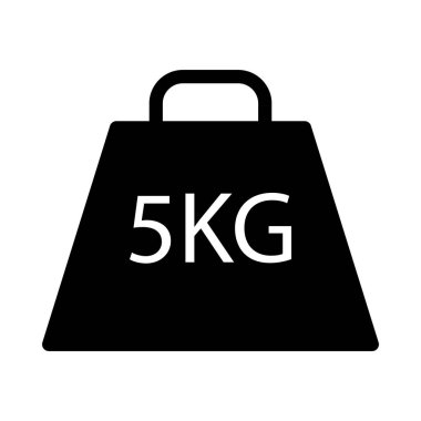 ağırlık glyph düz vektör simgesi