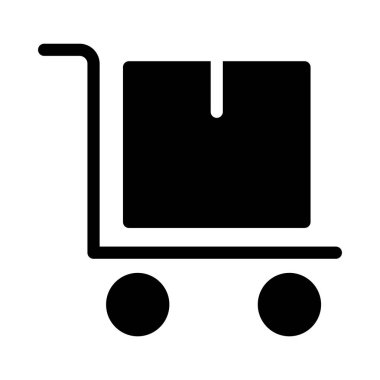 parsel glyph düz vektör simgesi