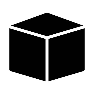 karton glyph düz vektör simgesi