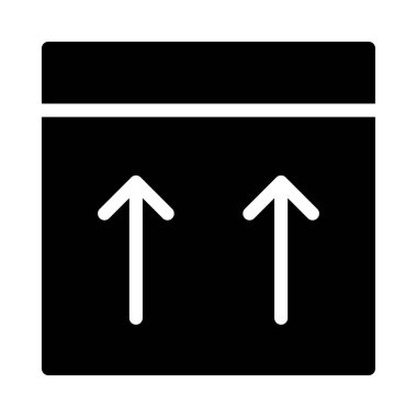 kutu glyph düz vektör simgesi