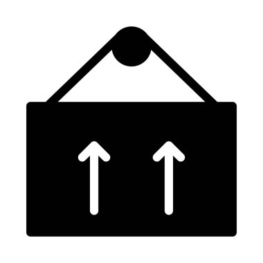 karton glyph düz vektör simgesi