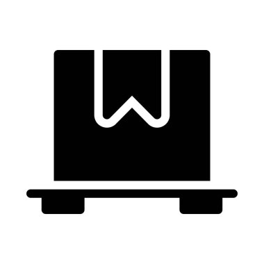 parsel glyph düz vektör simgesi