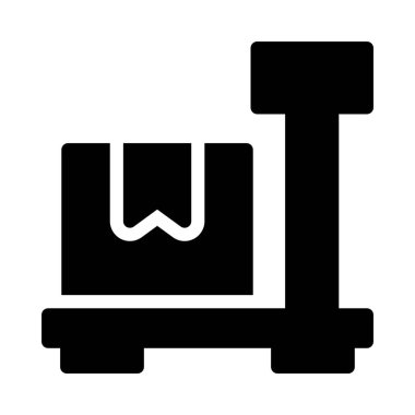 glyph düz vektör simgesini ölçme