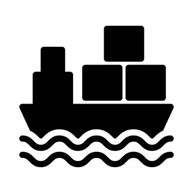 seyir glyph düz vektör simgesi