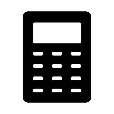 Hesap glif düz vektör simge