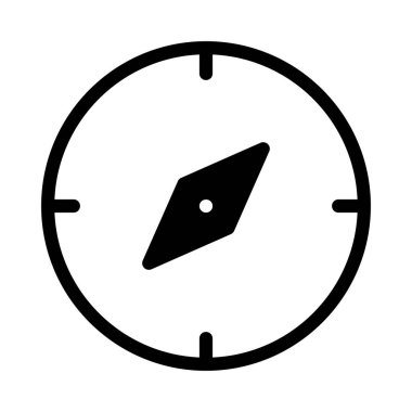 navigasyon glyph düz vektör simgesi