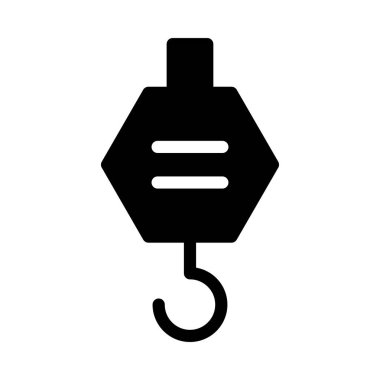 kanca glif düz vektör simge