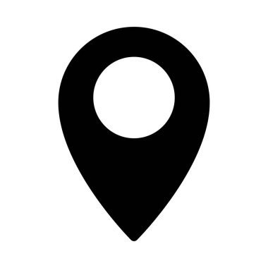 harita glif düz vektör simge