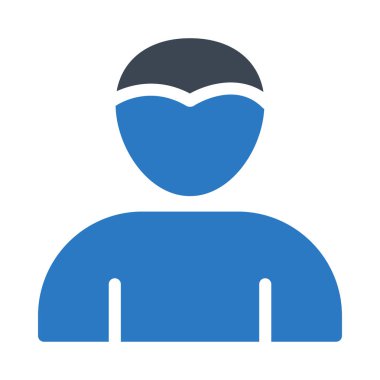 kullanıcı glyph renk vektör simgesi