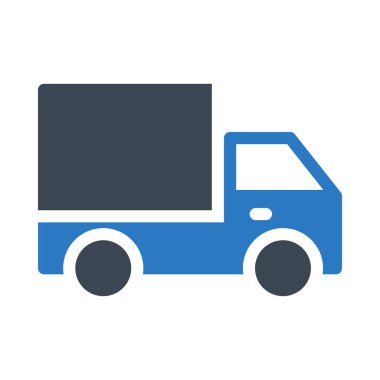 kamyon glyph renk vektör simgesi