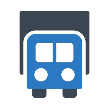 kamyon glyph renk vektör simgesi