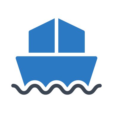 gemi glyph renk vektör simgesi