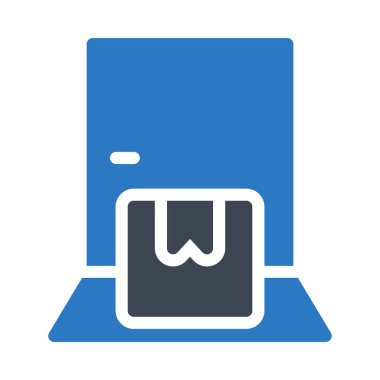 kapı glyph renk vektör simgesi