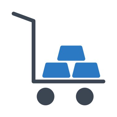 altın glyph renk vektör simgesi