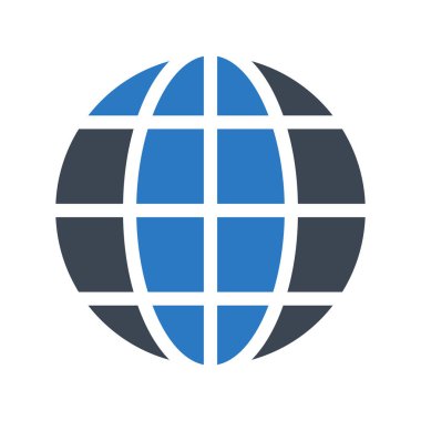 dünya glyph renk vektör simgesi