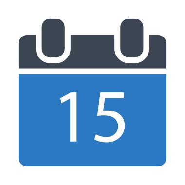 takvim glyph renkli vektör simgesi