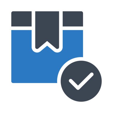 glyph renkli vektör simgesini kontrol edin