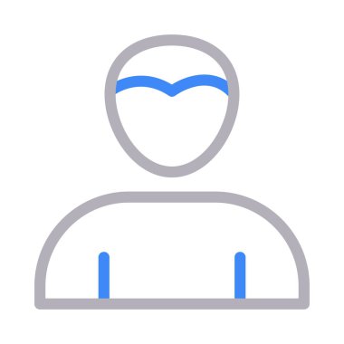 kullanıcı renk çizgisi vektör simgesi