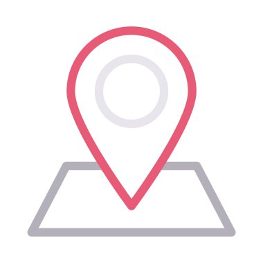 Konum renk çizgi vektör simgesi