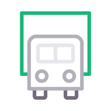 kamyon renk çizgisi vektör simgesi