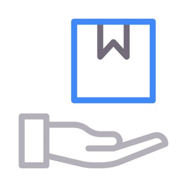 parsel renk çizgisi vektör simgesi