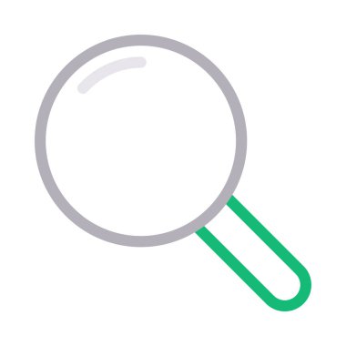 Büyüteç renkli çizgi vektör simgesi