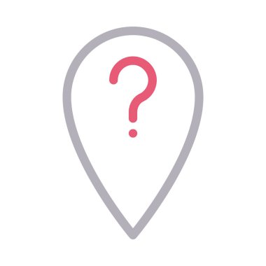 Konum renk çizgi vektör simgesi