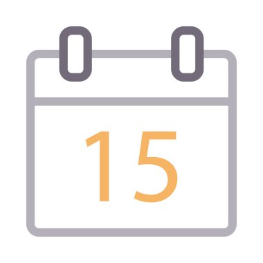 takvim renk çizgisi vektör simgesi