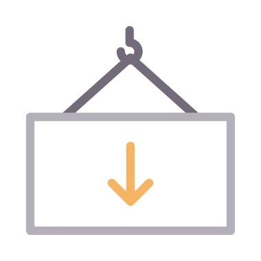 vinç renk çizgisi vektör simgesi