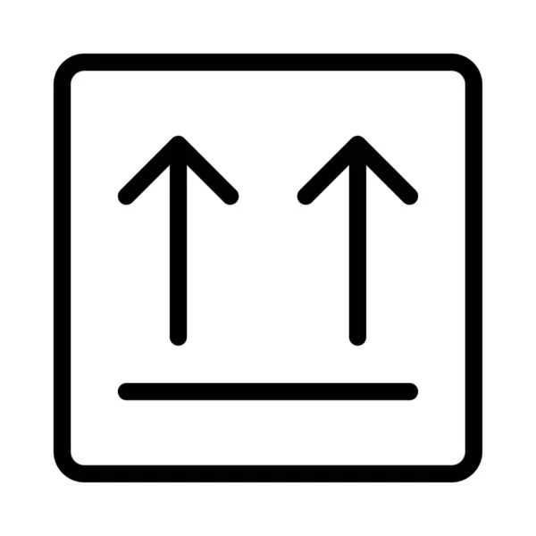 Karton Dünne Linie Vektor Symbol — Stockvektor