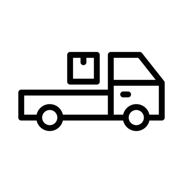 Lkw Dünne Linie Vektor Symbol — Stockvektor