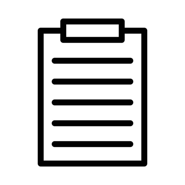 Document Thin Line Vector Icon — Stock Vector