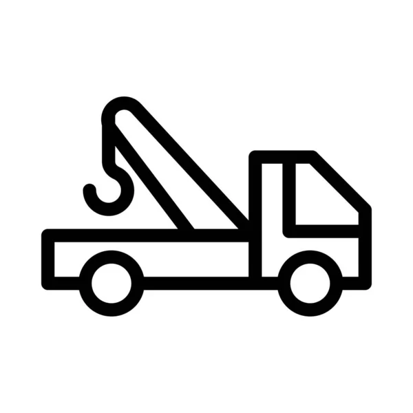 Camion Mince Ligne Vecteur Icône — Image vectorielle