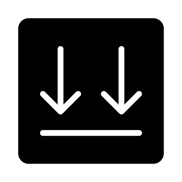 Carton Glyph Flat Vector Icon — Stock Vector
