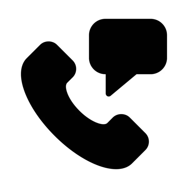 Telefoon Glyph Platte Vector Icon — Stockvector