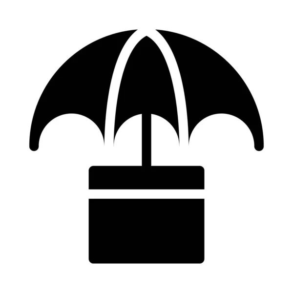 Ikona Ochrony Symbol Wektor Płaski — Wektor stockowy
