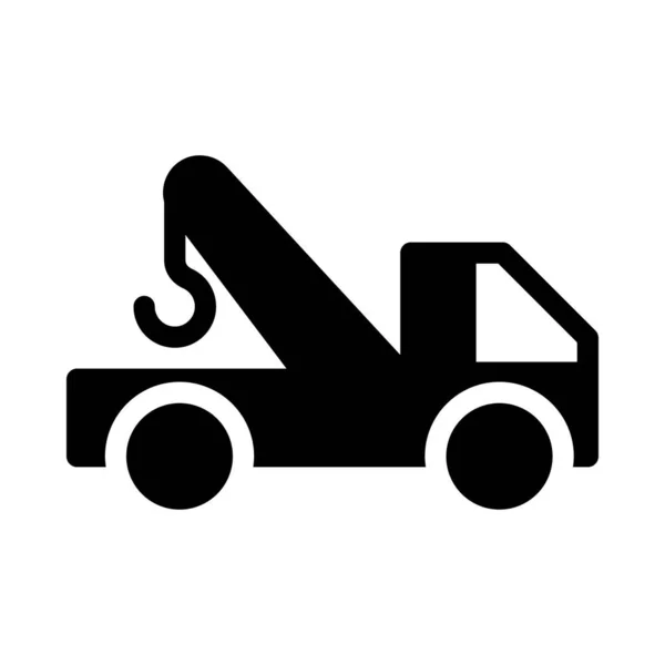 Truck Glyph Flat Vector Icon — Stock Vector