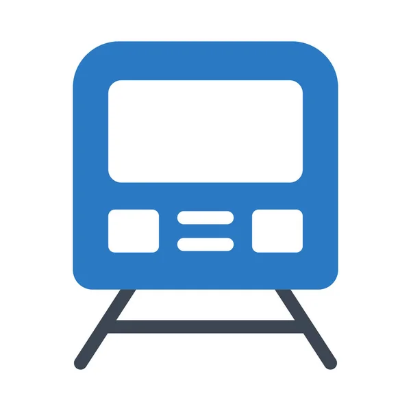 Rail Glyph Colour Vector Icon — Stock Vector