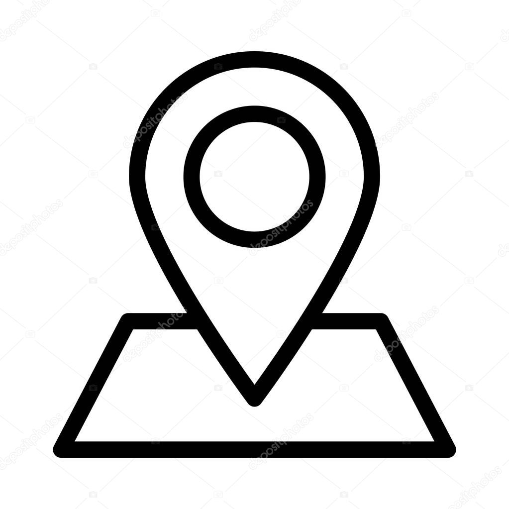 location thin line vector icon
