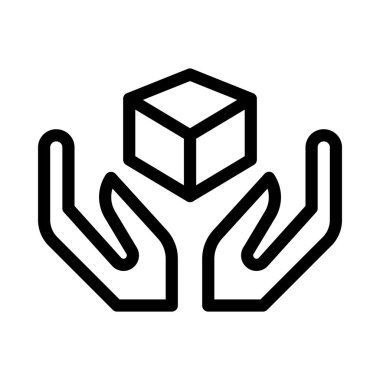 güvenli ince çizgi vektör simgesi