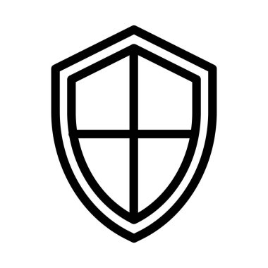 İnce çizgi vektör simge kalkan