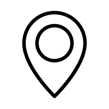 konum ince çizgi vektör simgesi