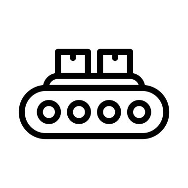 kemer ince çizgi vektör simgesi