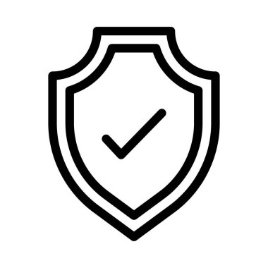 İnce çizgi vektör simge kalkan