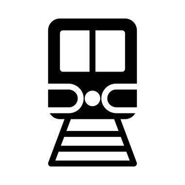 raylı glyph düz vektör simgesi