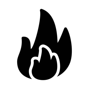 alev glif simge vektör